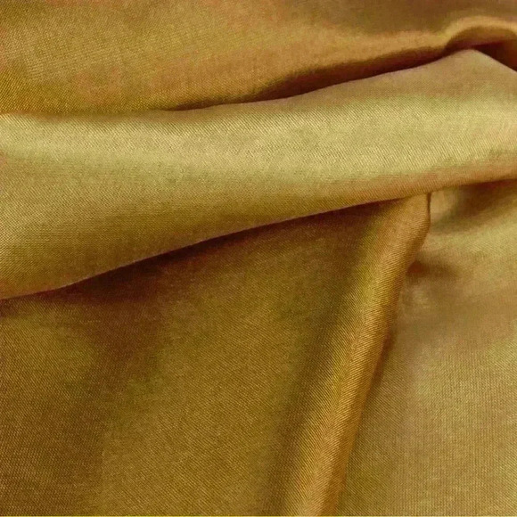 Golden Ombré Rayon and Silk Blend Scarf for Women - Golden Brown Shimmer - Picture 3 of 3